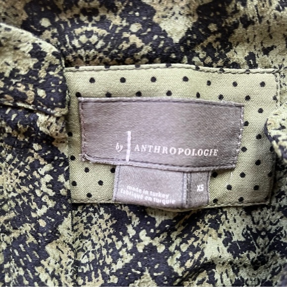 Anthropologie 'Rachel' green/black snakeskin dress with pockets size XS - Picture 7 of 7